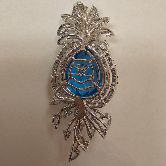 Le Vian Gold, Blue Topaz, Aquamarine & Champagne Diamond - Picture 2 of 2